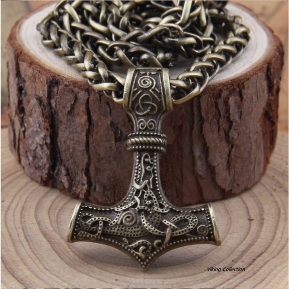 Norse Viking Hammer of Thor Mjolnir Necklace - Picture 1 of 4